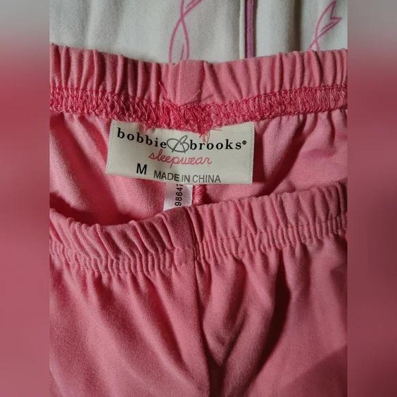 Women's Pink Bow Print Sleepwear Set - Picture 3 of 5